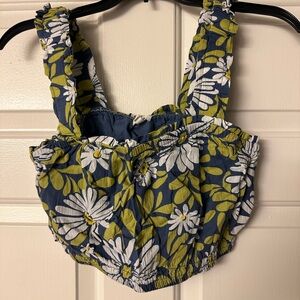 Aerie Floral Crop Top Tank - Women’s Small